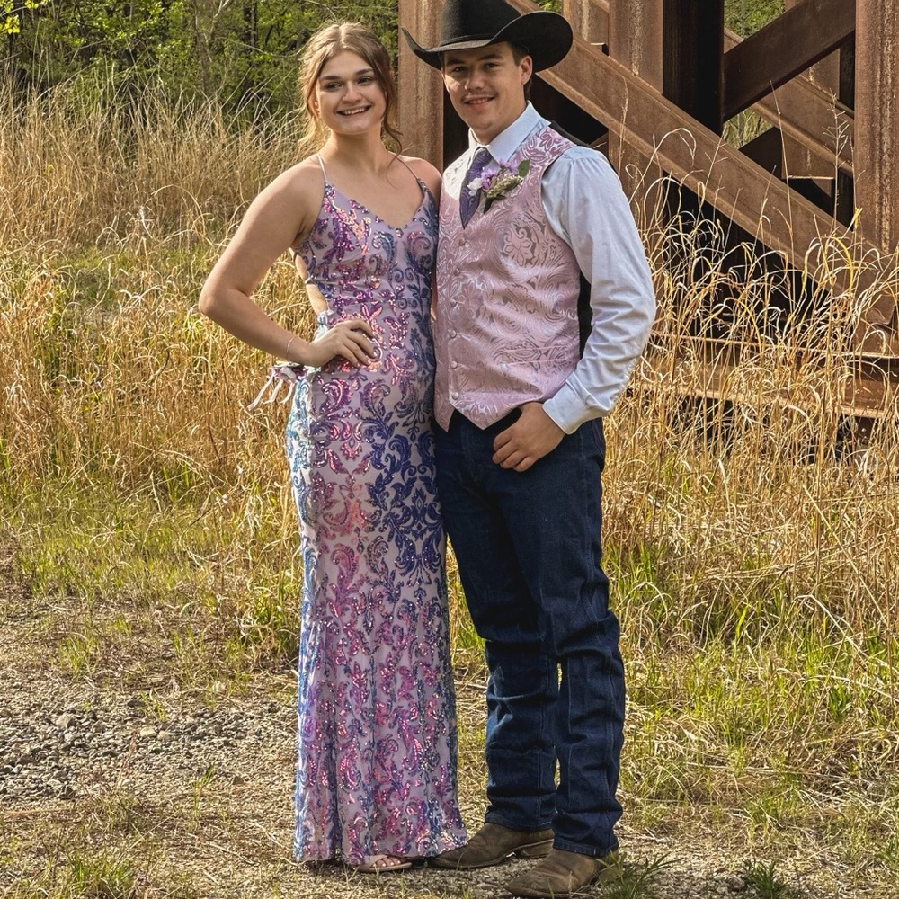 Purple Windsor Prom dress (S) with vest and tie (L) to match!